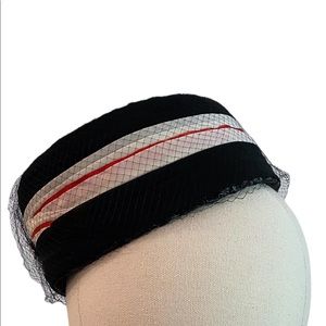 Vintage Cute Pillbox Hat with Netting